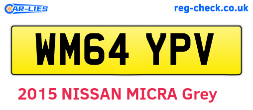 WM64YPV are the vehicle registration plates.