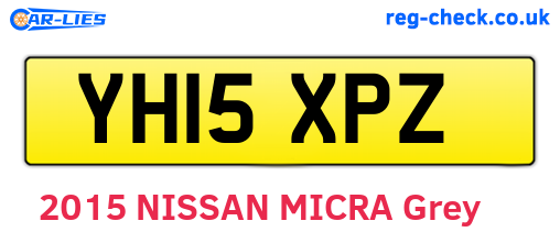 YH15XPZ are the vehicle registration plates.