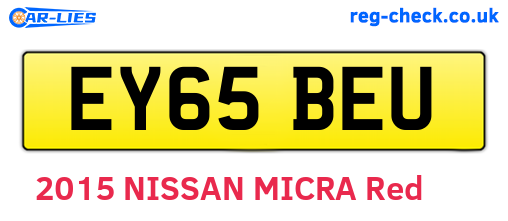 EY65BEU are the vehicle registration plates.