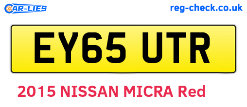 EY65UTR are the vehicle registration plates.