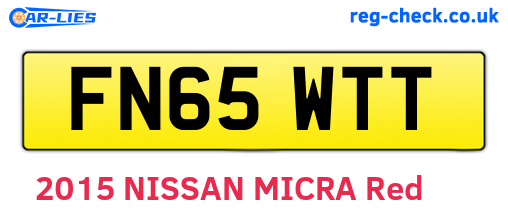 FN65WTT are the vehicle registration plates.
