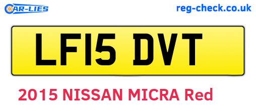 LF15DVT are the vehicle registration plates.