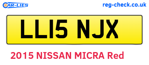 LL15NJX are the vehicle registration plates.