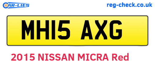 MH15AXG are the vehicle registration plates.