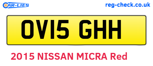 OV15GHH are the vehicle registration plates.
