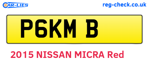 P6KMB are the vehicle registration plates.