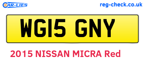 WG15GNY are the vehicle registration plates.