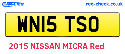 WN15TSO are the vehicle registration plates.