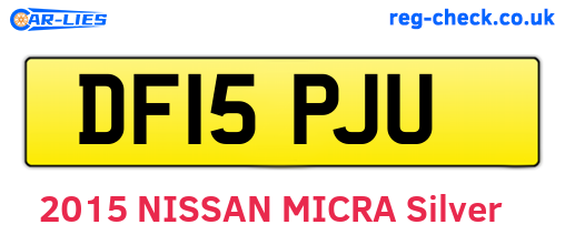 DF15PJU are the vehicle registration plates.
