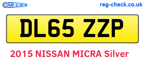 DL65ZZP are the vehicle registration plates.
