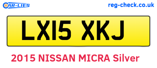 LX15XKJ are the vehicle registration plates.