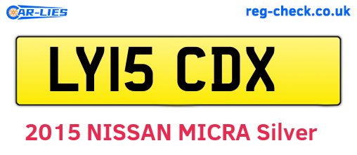 LY15CDX are the vehicle registration plates.