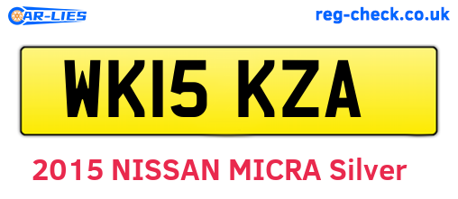 WK15KZA are the vehicle registration plates.