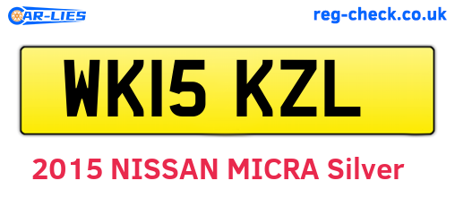 WK15KZL are the vehicle registration plates.