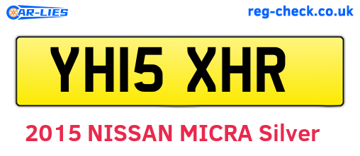 YH15XHR are the vehicle registration plates.