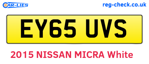 EY65UVS are the vehicle registration plates.