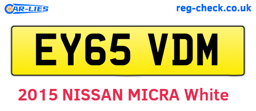 EY65VDM are the vehicle registration plates.