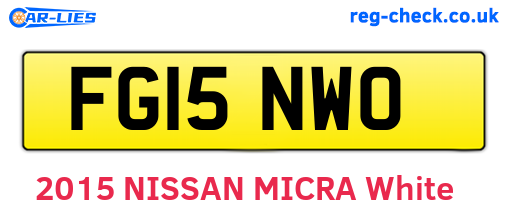 FG15NWO are the vehicle registration plates.