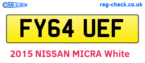 FY64UEF are the vehicle registration plates.