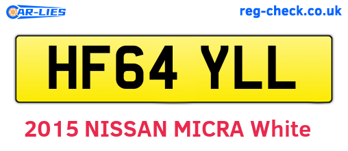HF64YLL are the vehicle registration plates.