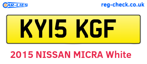 KY15KGF are the vehicle registration plates.