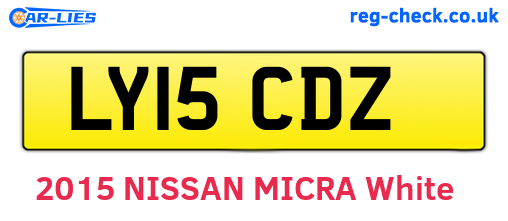 LY15CDZ are the vehicle registration plates.
