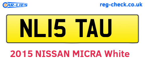 NL15TAU are the vehicle registration plates.