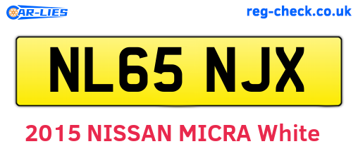 NL65NJX are the vehicle registration plates.
