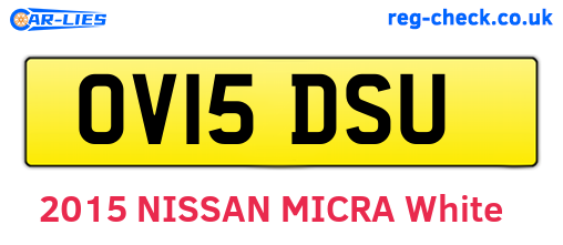 OV15DSU are the vehicle registration plates.