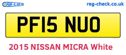 PF15NUO are the vehicle registration plates.
