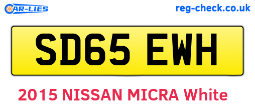 SD65EWH are the vehicle registration plates.