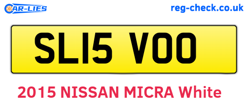 SL15VOO are the vehicle registration plates.