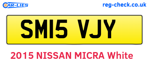 SM15VJY are the vehicle registration plates.