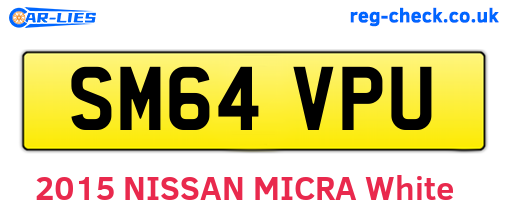 SM64VPU are the vehicle registration plates.