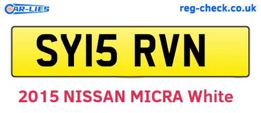 SY15RVN are the vehicle registration plates.