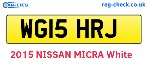 WG15HRJ are the vehicle registration plates.