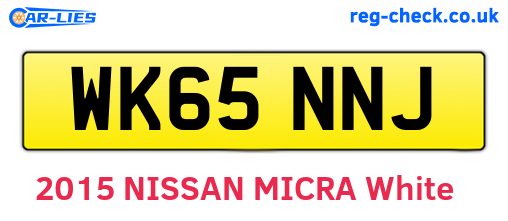 WK65NNJ are the vehicle registration plates.