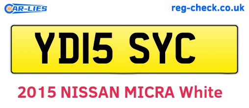 YD15SYC are the vehicle registration plates.