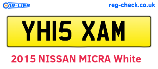 YH15XAM are the vehicle registration plates.