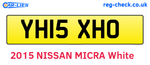 YH15XHO are the vehicle registration plates.