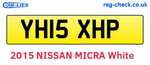 YH15XHP are the vehicle registration plates.