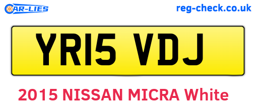 YR15VDJ are the vehicle registration plates.