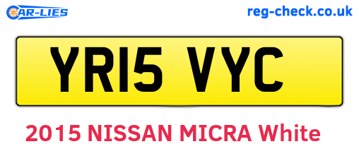 YR15VYC are the vehicle registration plates.