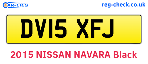 DV15XFJ are the vehicle registration plates.