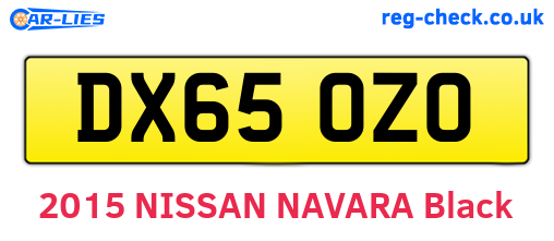 DX65OZO are the vehicle registration plates.