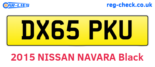 DX65PKU are the vehicle registration plates.
