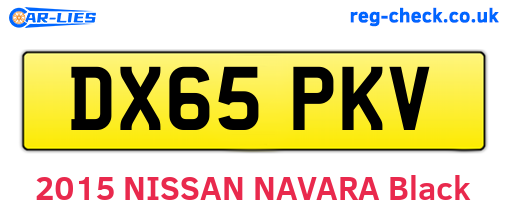 DX65PKV are the vehicle registration plates.