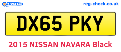 DX65PKY are the vehicle registration plates.