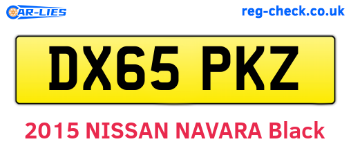 DX65PKZ are the vehicle registration plates.