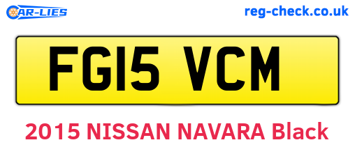FG15VCM are the vehicle registration plates.